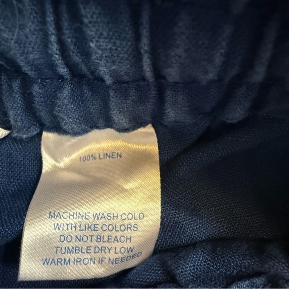 Southern Tide yacht blue wide leg linen Pants - Picture 5 of 6